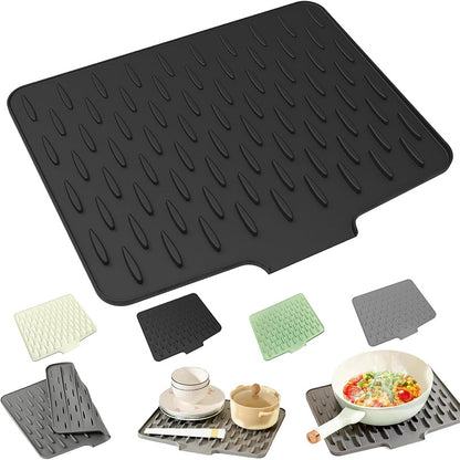 Silicone Quick-Dry Drain Mat for Kitchen